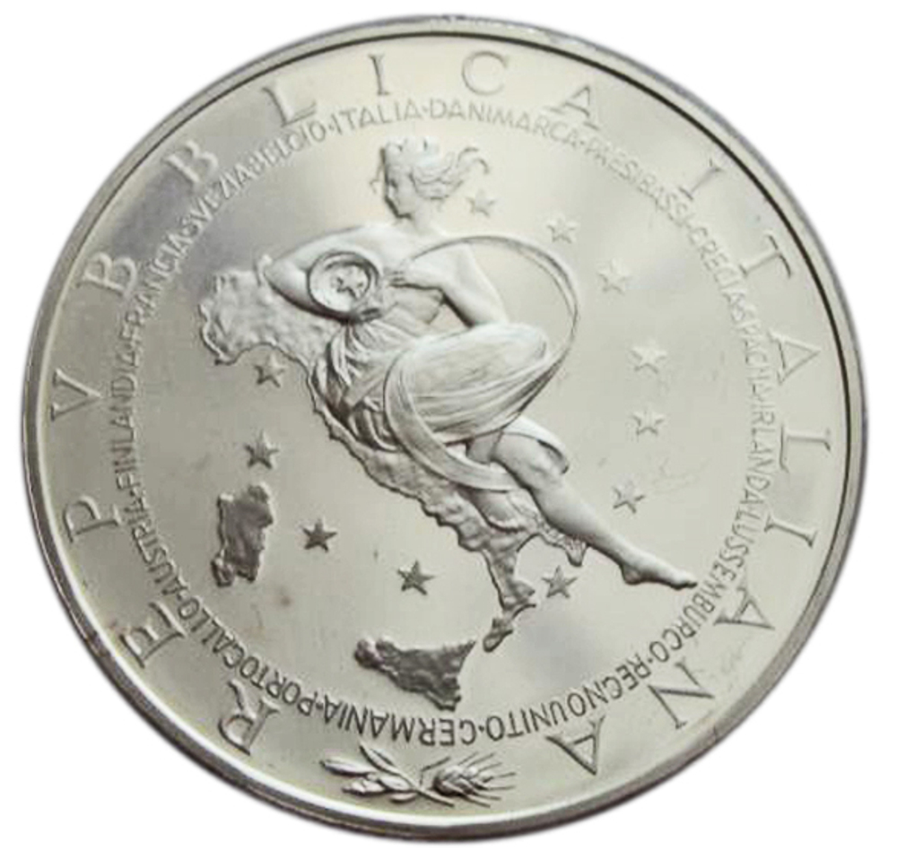 10 евро. Президентство Италии Евросоюз. 2003 г. Серебро