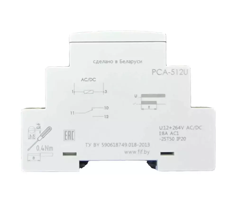 Реле времени PCA-512U 8А 12-264В AC/DC 1 перекл. IP20