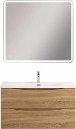 Тумба с раковиной BelBagno MARINO-CER-N-900-2C-SO-WO-P Rovere Bianco