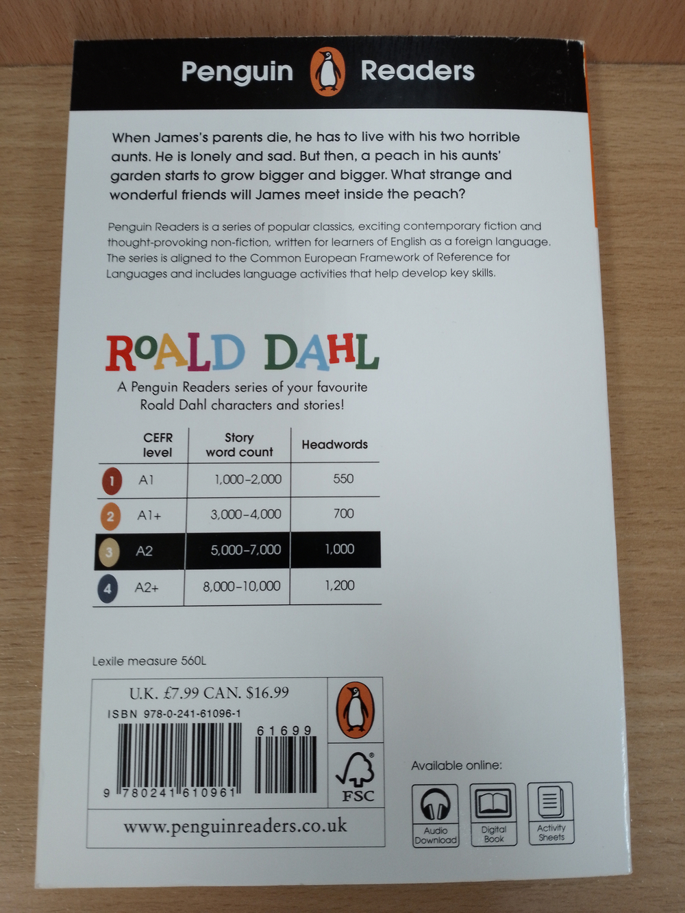 Penguin Readers Level 3: Roald Dahl James and the Giant Peach (ELT Graded Reader)
