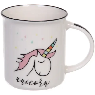 Кружка керамическая 310мл «Единорожки», микс 4рисунка