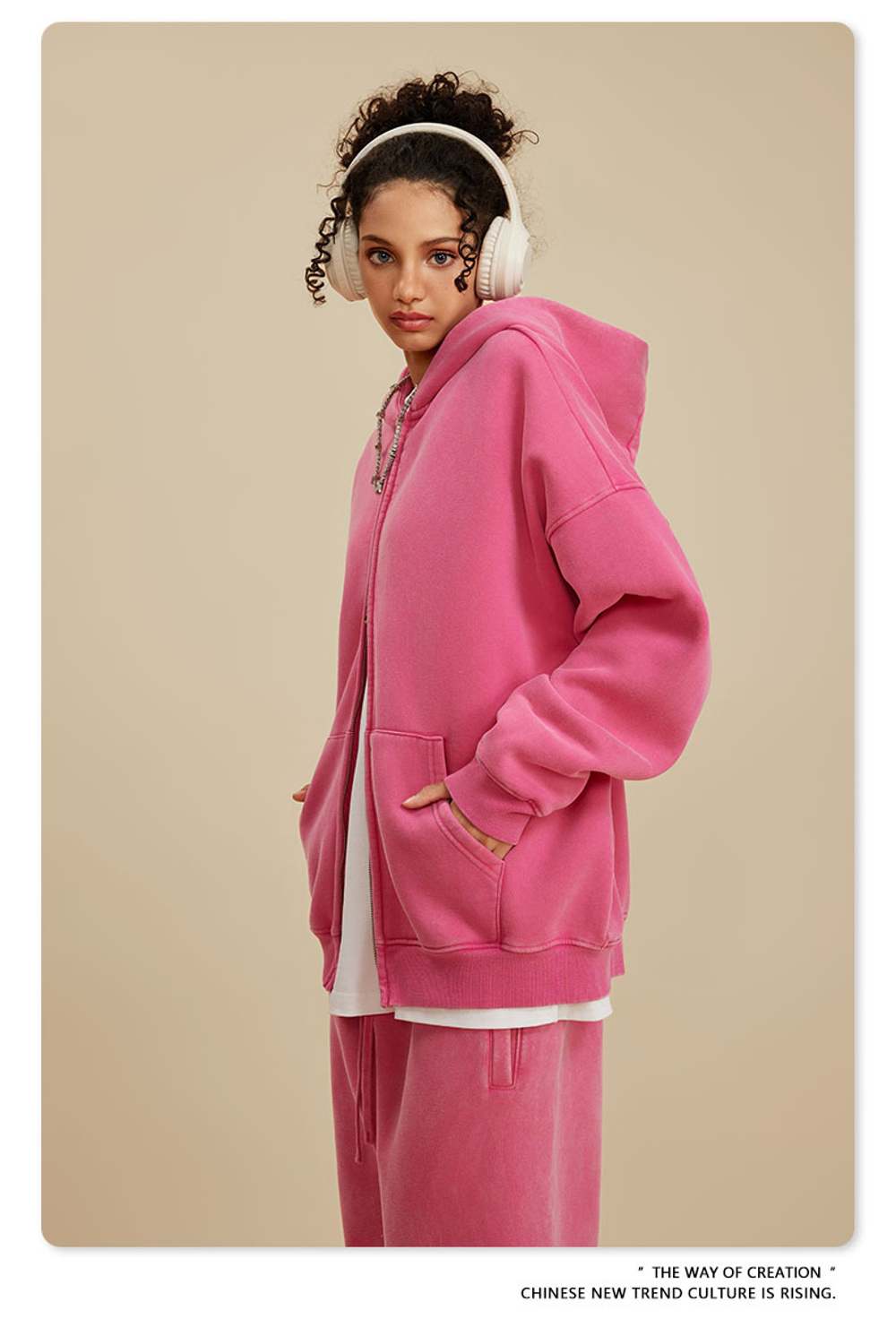 Женский американский модный брендовый костюм с эффектом потёртости и капюшоном,бархатная толстовка с двойной молнией