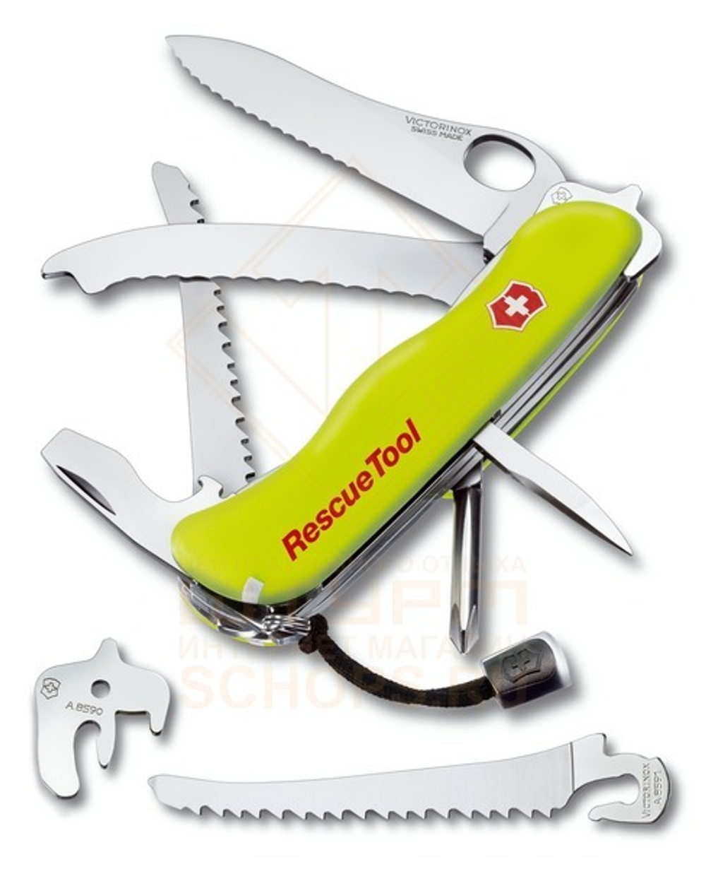 Нож многофункциональный Victorinox Rescue Tool 111 мм, Yellow