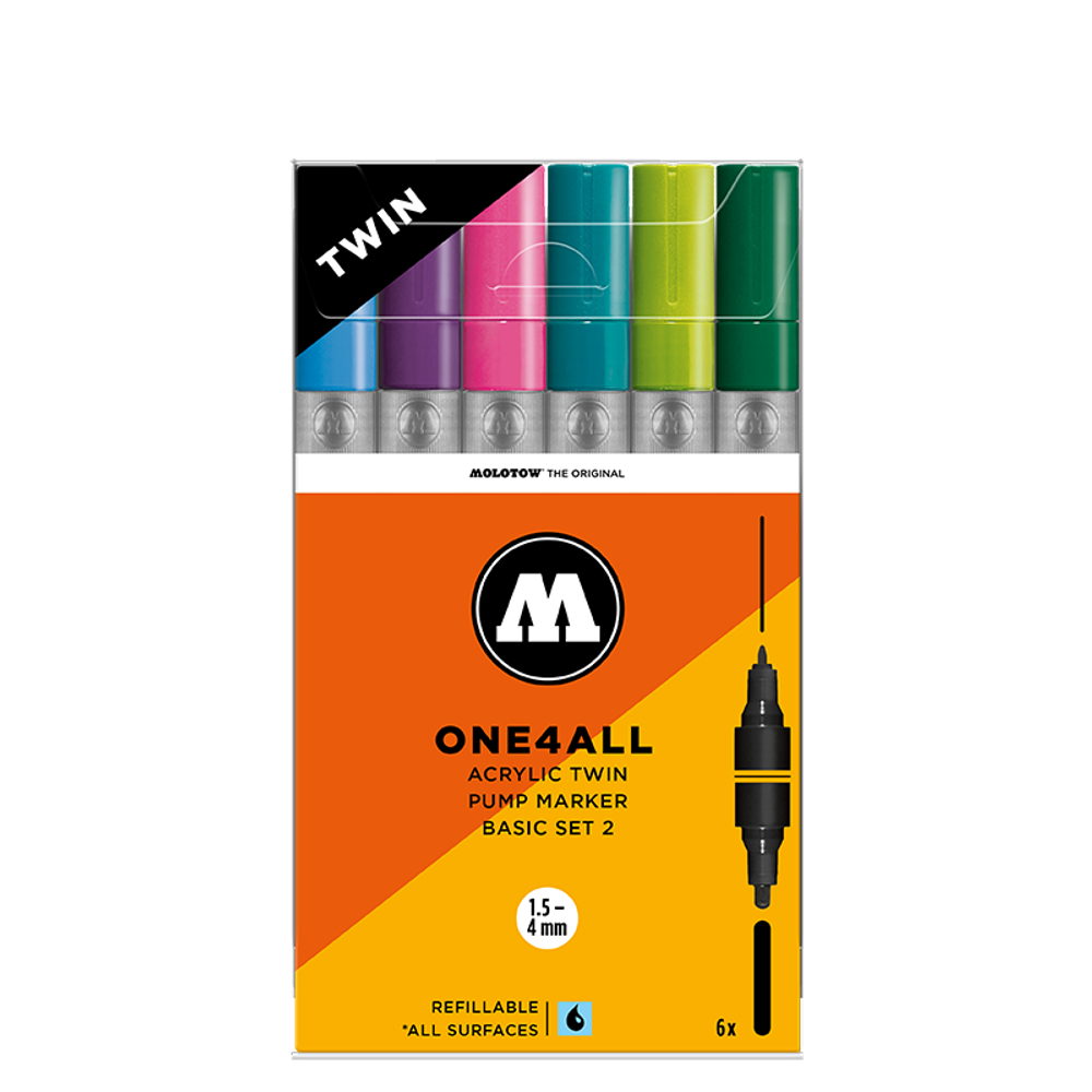 MOLOTOW ONE4ALL ACRYLIC TWIN BASIC SET 2 3 550 MOLOTOW.RU
