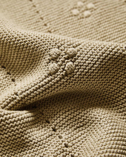 ZARA HOME ДЕТСКИЙ ВЯЗАНЫЙ ПЛЕД, ЗЕЛЕНЫЙ