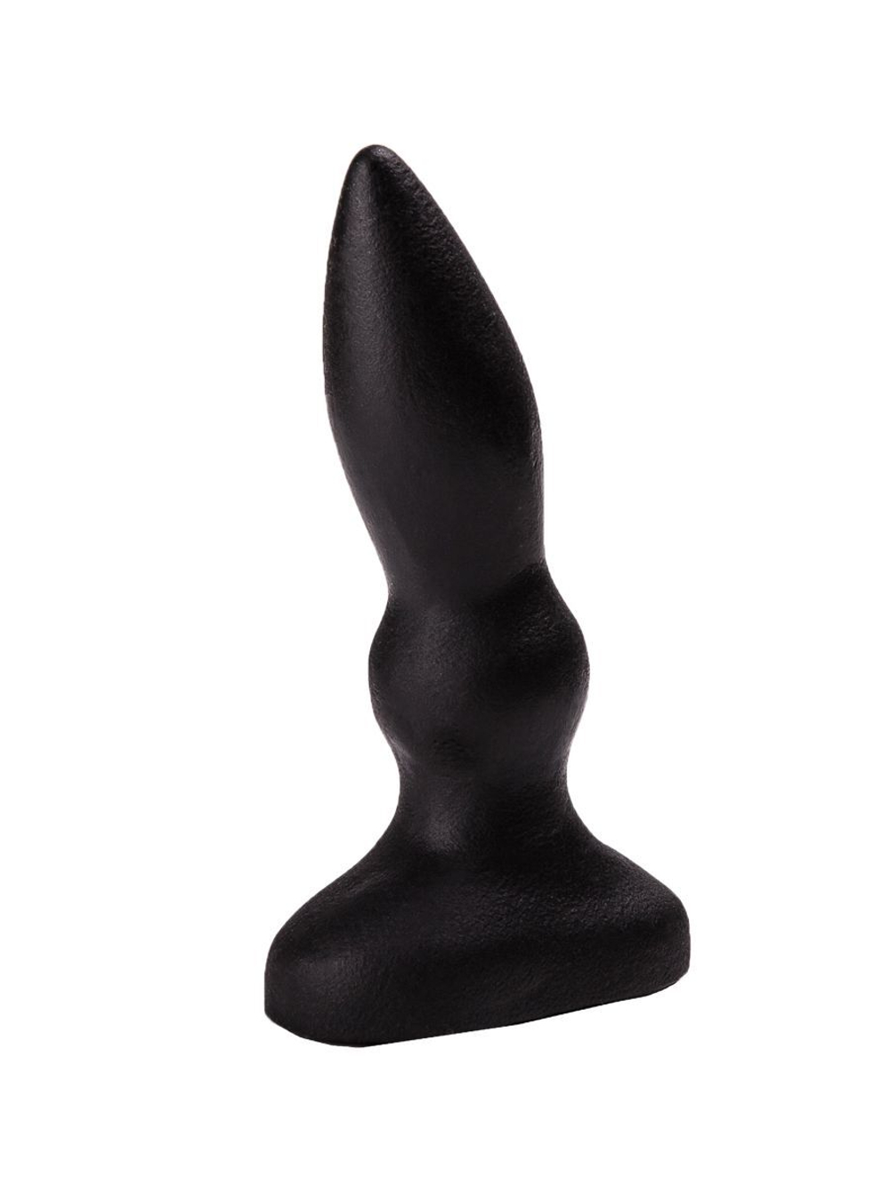 Чёрная анальная пробочка с каплевидным кончиком - 10 см. (Цвет: черный)
