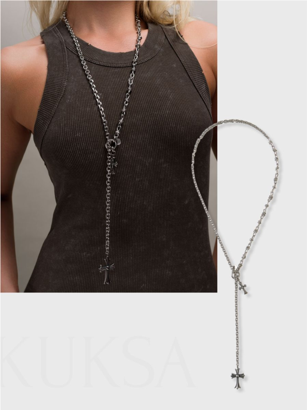 Сотуар-цепь "Cross" Silver