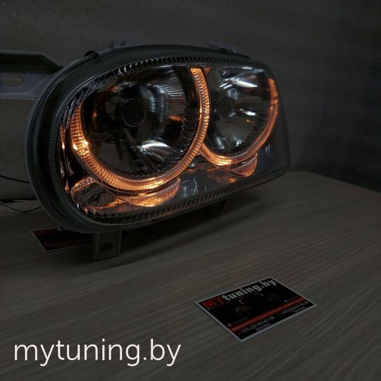 Передние фары angel eyes chrome для Volkswagen Golf 3