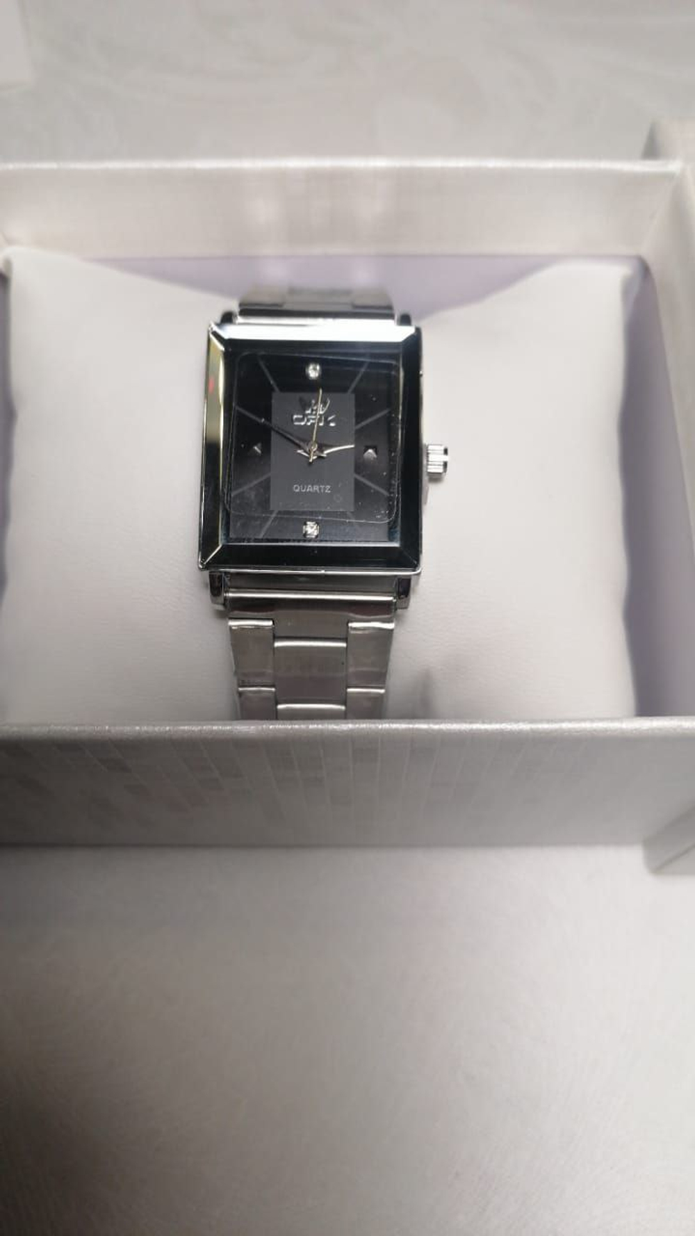 Часы наручные мужские кварцевые серебристо-голубые