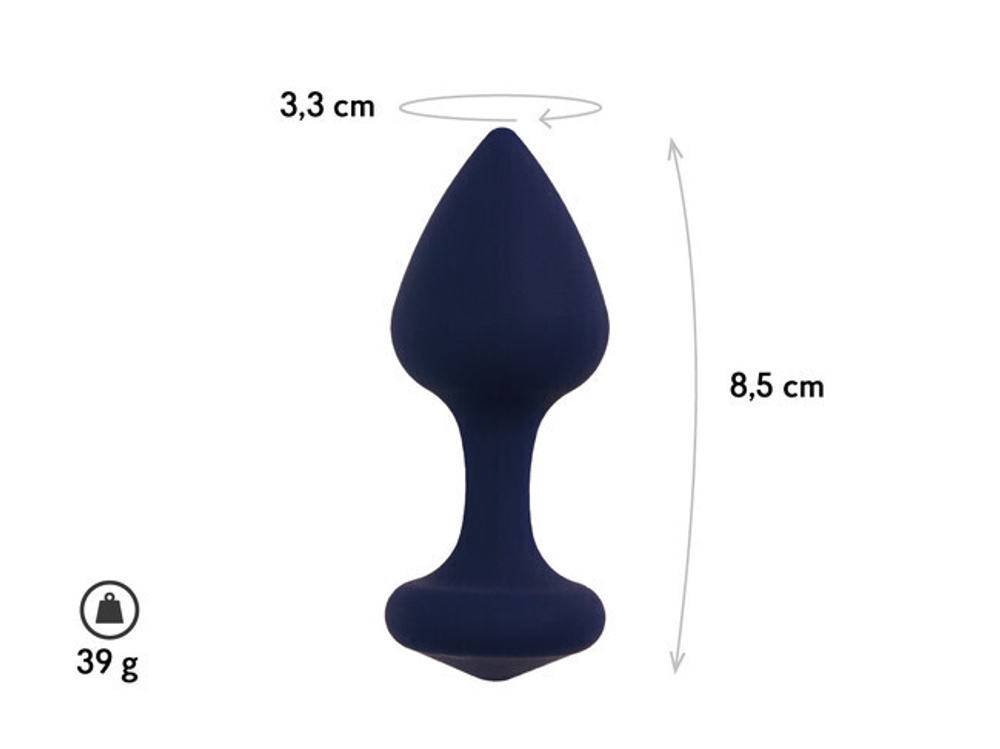 Средняя анальная пробка Exo (Цвет: синий)