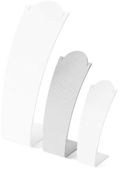 Бюст для колье/изогнутый/2 прорези/Н-180 мм./ПЭТ карман