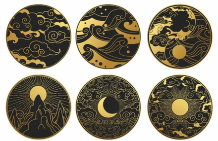 Бирдекель для кружек "Восточный стиль", 10 см х 10 см х 0,5 см 6 шт