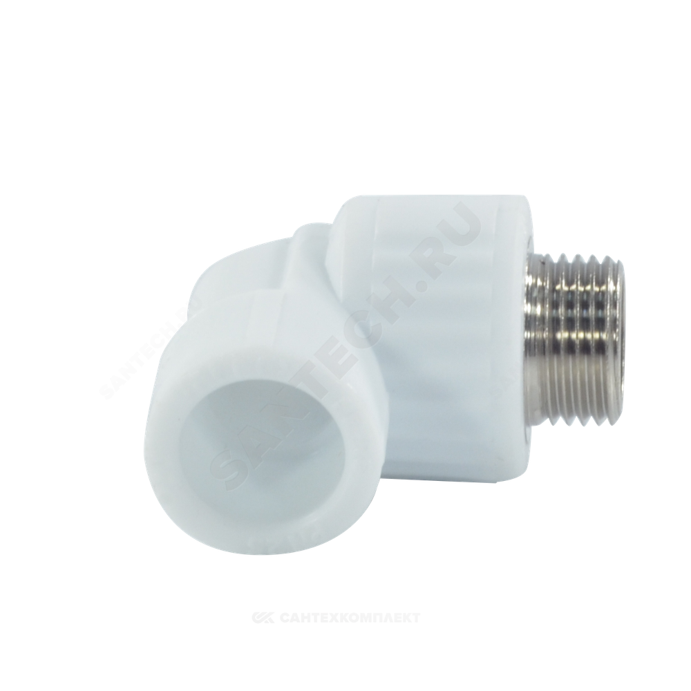 Угольник PP-R комбинированный белый Дн 25х1/2" НР VALFEX 10126125