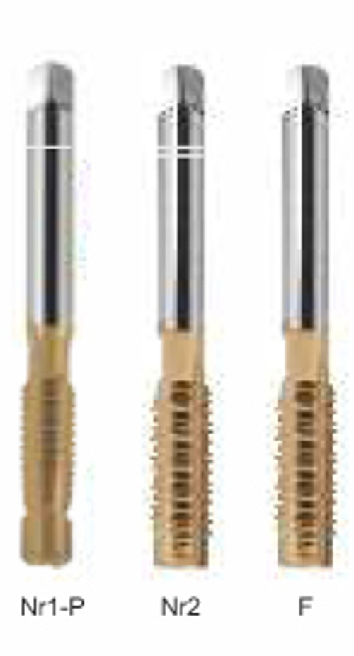 Метчик ручной комплект из 3-х шт. DIN-352/3-P M4 ISO2 6HX HSSE INOX TiN A2-235831-0040