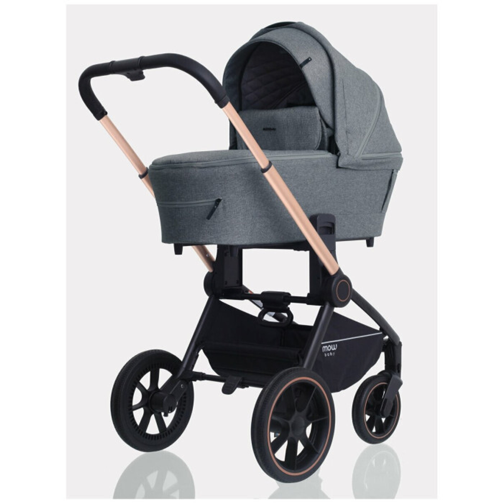 Коляска детская MOWBaby "ZOOM"PU (3в1) RA087 Gold Grey