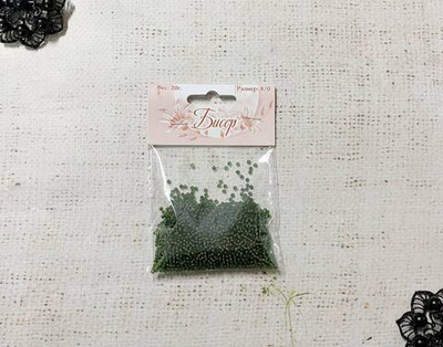 Бисер некалиброванный, 20 гр, размер 12/0, пр-во Китай