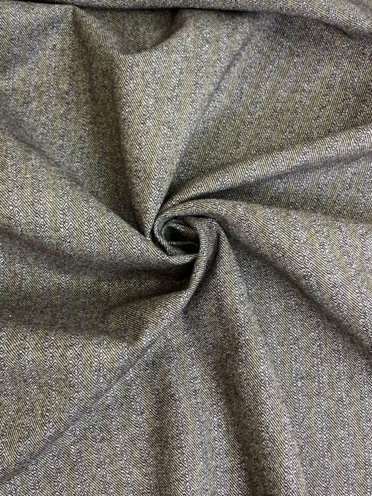 Костюмная шерсть принт полоска, коричневый/молочный, NB#323