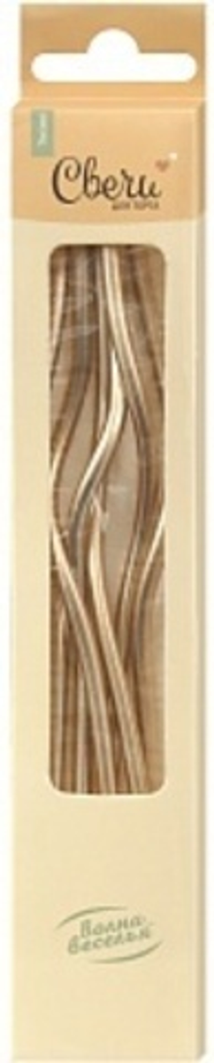 Свечи Спирали Люкс, Белое Золото, Металлик, 0,4*12,5 + 4 см, 6 шт. с держат.