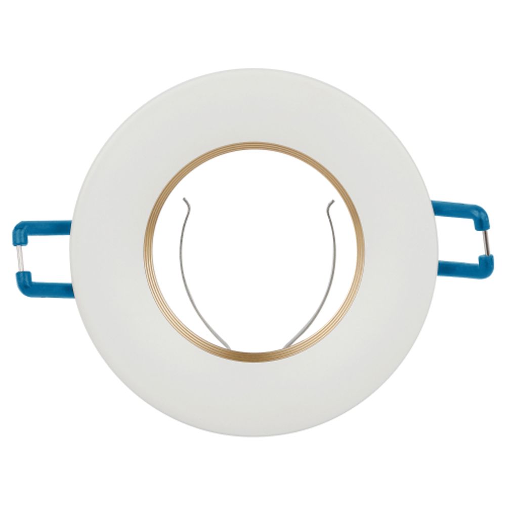 Светильник встраиваемый алюминиевый ЭРА KL107 WH/GD под лампу MR16 GU5.3 белый/золото | Алюминиевые встраиваемые светильники