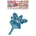 Подвески в блестках «Снежная фея» 14 см (набор 2шт), голубой