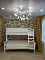 Кровать двухъярусная с наклонной лестницей Адель