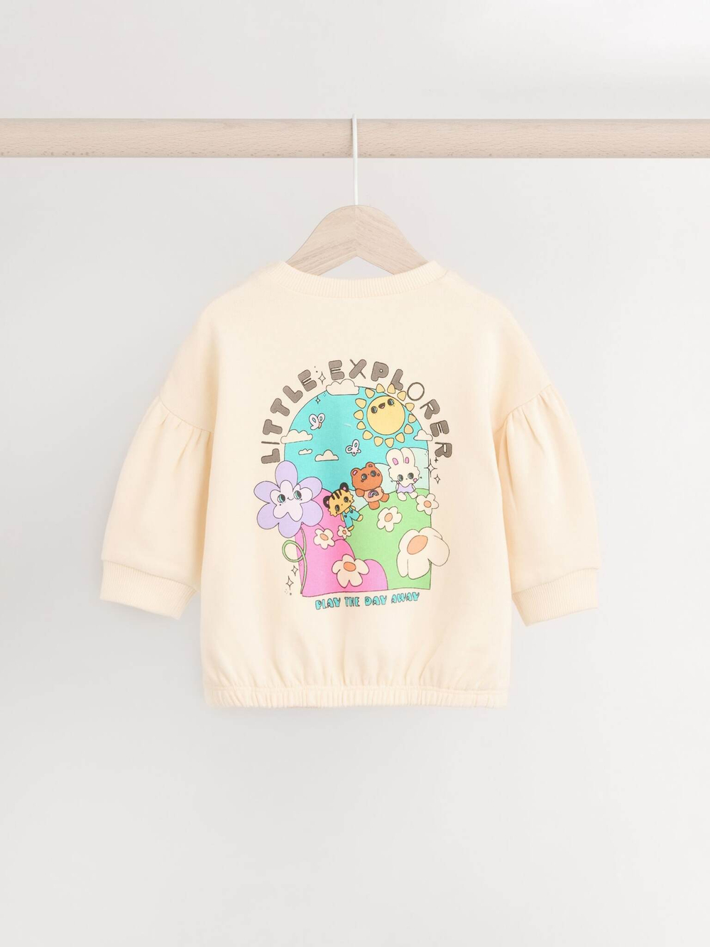 Свитшот и легинсы в комплекте для малышей Next B56-635, Бежевый, Светло-фиолетовый