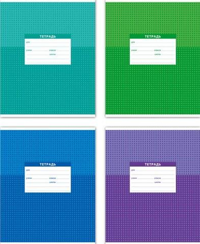 Тетрадь школьная А5 12л линия "Цветная" ассорт. (BG)