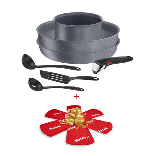 Набор посуды со съемной ручкой Tefal Ingenio Natural Force 7 пр. 16/26/26 см L3969072 + протекторы