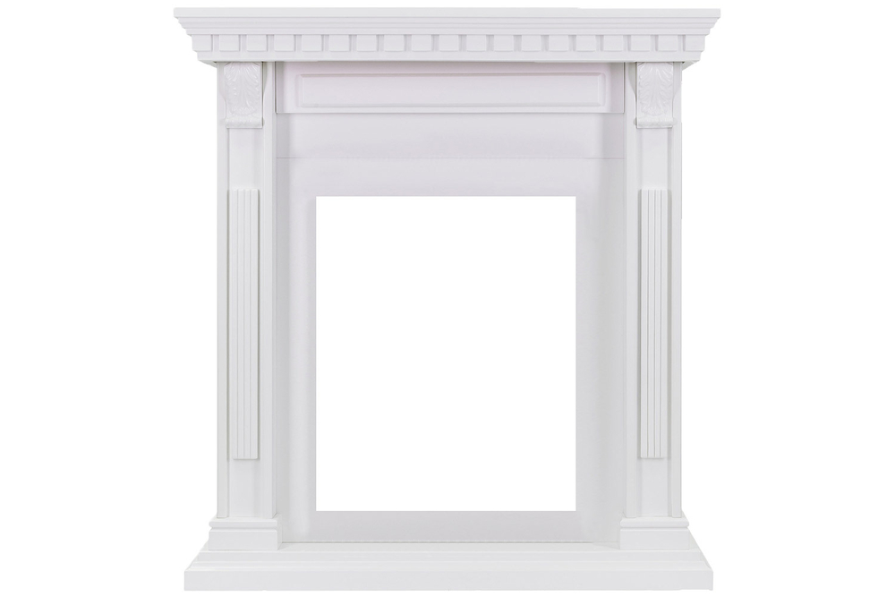 Каминокомплект Orlean - Белый с очагом Majestic FX Black