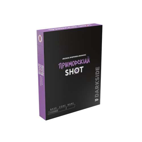 М. Табак для кальяна Dark Side Shot Приморский шейк (Кокос, черника, ананас) 30гр