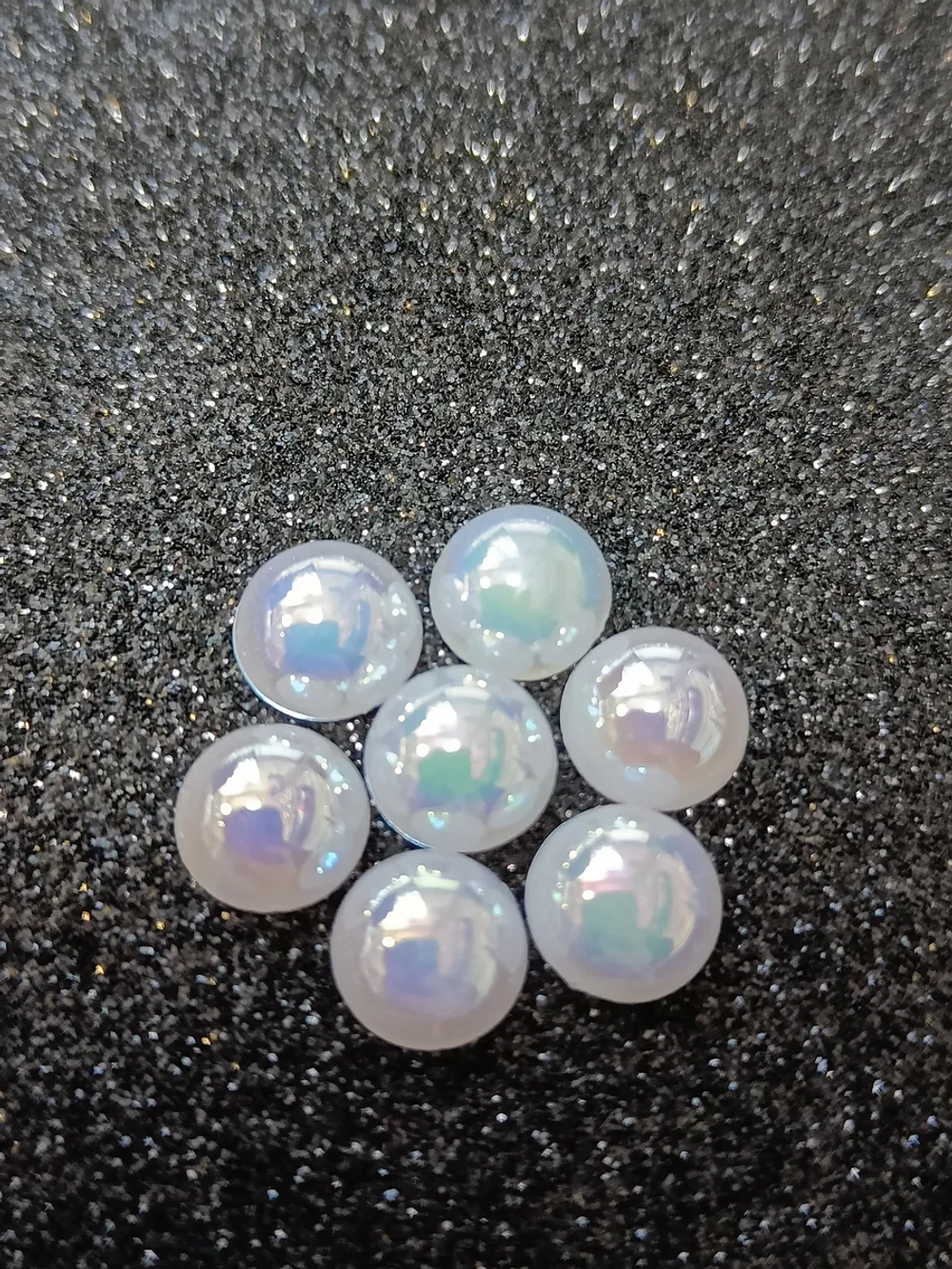 Полубусины белые, 10 мм