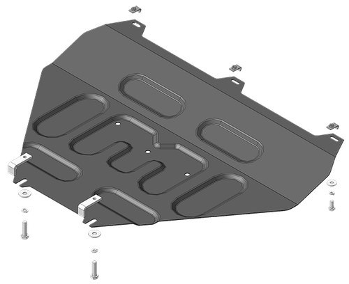 Защита картера Двигателя. 2 мм, Сталь. для Audi Q5 2017-н.в. MOTODOR.70103