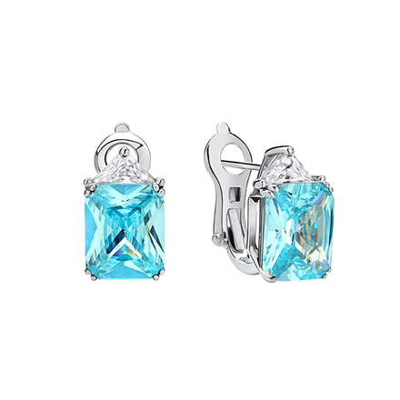 Серьги Ermolov топаз прямоугольник