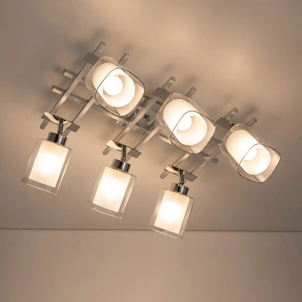 Citilux Риволи CL104160 Люстра с поворотными плафонами Алюминий