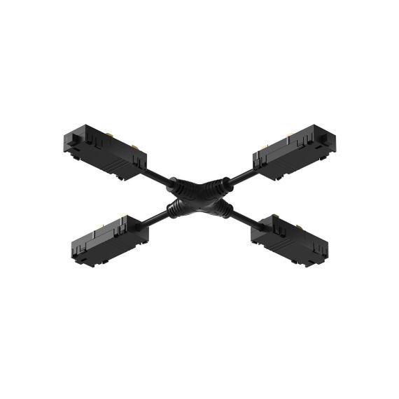 Коннектор X-образный гибкий Denkirs Smart Hide TR2116-BK