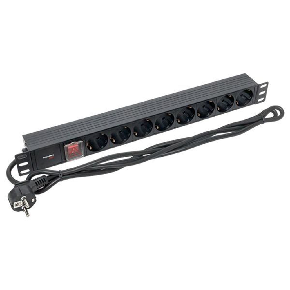 Блок розеток 19", 8 розеток EKF TRP-HPD-LSP-16A-8SH-2MSH