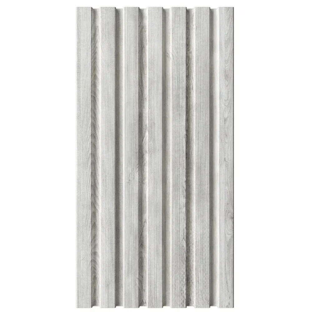 Стеновая реечная панель Альберо, Эко-шпон Дуб нордик, 120*16*2750 мм