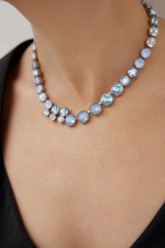 Колье Crezus, с кристаллами, CZ24-24E42 (голубой)