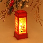 Сувенир с подсветкой Christmas «Телефонная будка - Дед Мороз» 12,5х5,3х5,3 см