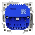 Розетка встраиваемая VOLTUM S70 с заземлением и защитными шторками, 16А, с USB, A+С, (шелк)