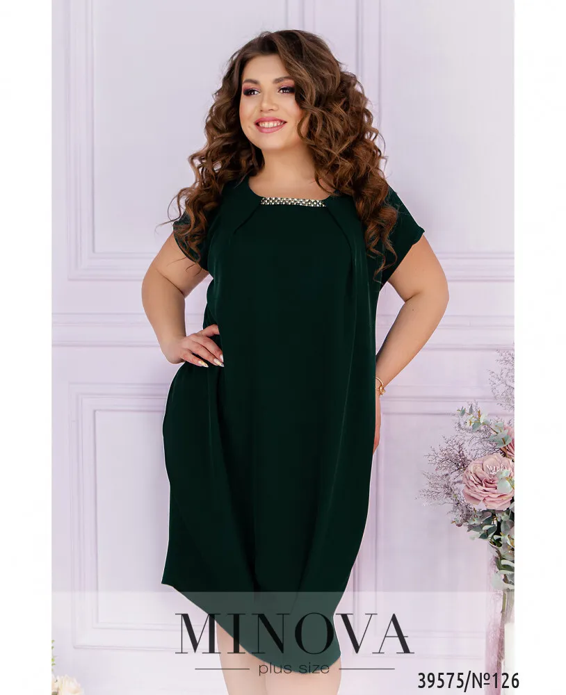 Платье 126-темно-зеленый Minova