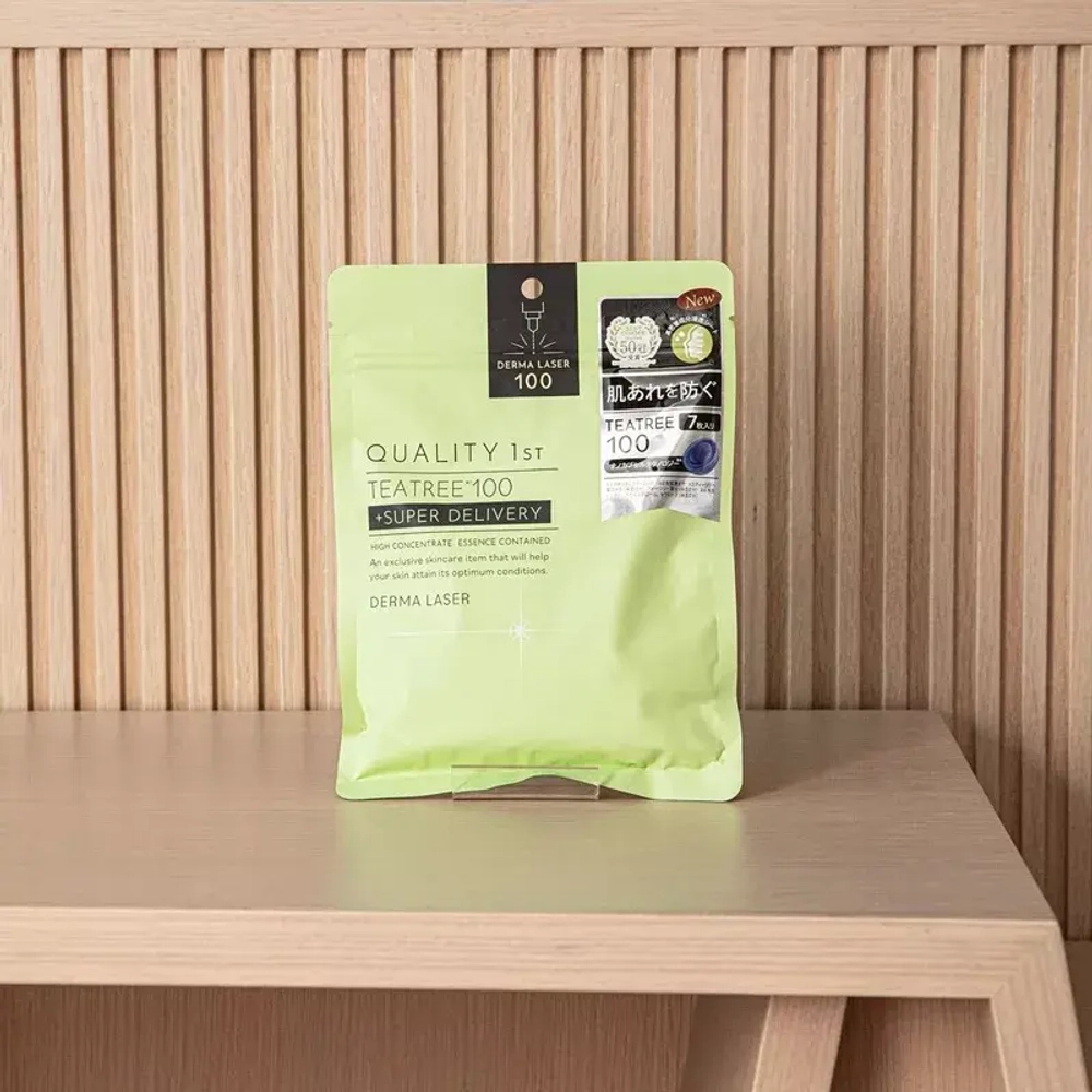 QUALITY Маска дерма лазер с маслом чайного дерева Tea Tree 100 - 1st DERMA LASER SUPER TEATREE100, 7 шт