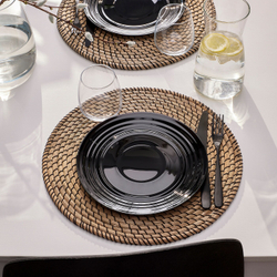 IKEA NÄTBARB  (ИКЕА НÄТБАРБ)  -  Тарелка, черная, 24 см