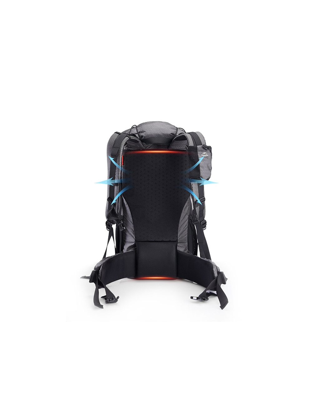 Рюкзак Naturehike Rock Series NH19BP095 60-65 л с рамой, dyneema,  черный, 6927595761649