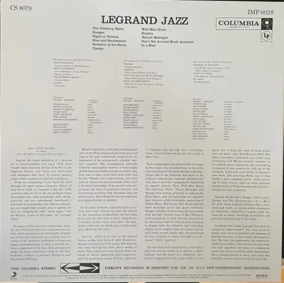 Michel Legrand, Miles Davis - Legrand Jazz - Impex LP