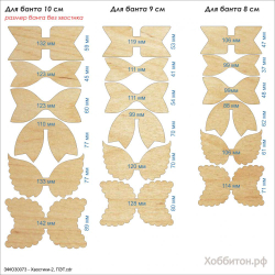 `Набор шаблонов ''Хвостики-2'' , фанера 3 мм