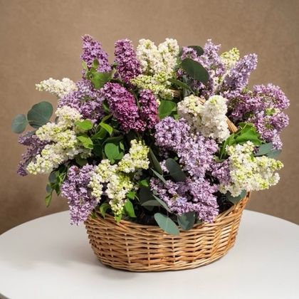 Сирень в корзине