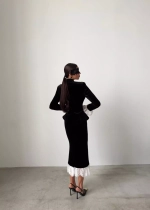 Элегантный жакет из бархата "Imba", Черный