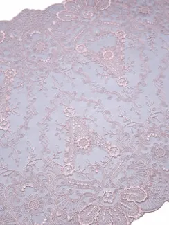 05-38 Вышивка на неэл. сетке 34см, Диадема, серый/лотос