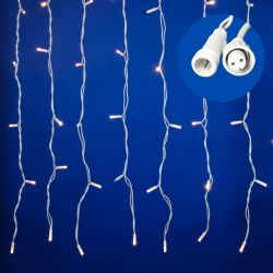 ULD-C2030-240-TWK WARM WHITE IP67 Занавес светодиодный с эффектом мерцания. 3х2м. Соединяемый. 240 светодиодов. Теплый белый свет. Провод белый. TM Uniel.